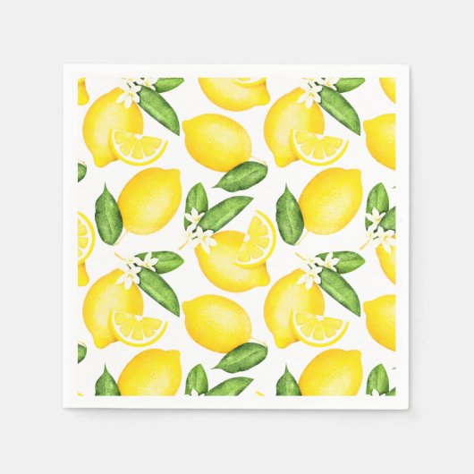 Lemon Citrus Pattern Servet (Voorkant)