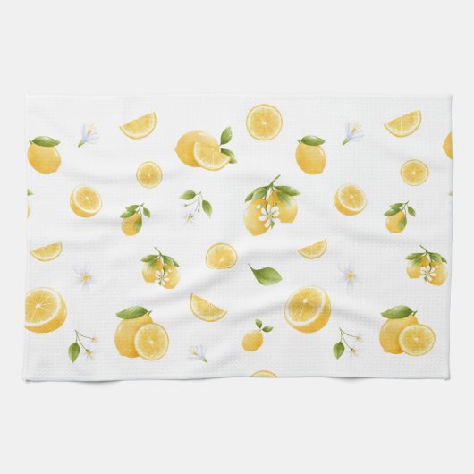 Lemon Citrus Pattern Theedoek (Horizontaal)
