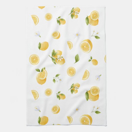Lemon Citrus Pattern Theedoek (Verticaal)