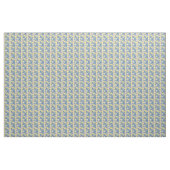 Lemon Citrus Periwinkle Floral Stof (Yard (91,4 cm))