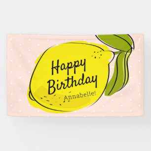 Lemon Citrus Pink Birthday Spandoek