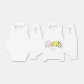 Lemon Citrus Pink Floral Vrijgezellenfeest Bedankdoosjes (Uitgevouwen)