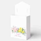 Lemon Citrus Pink Floral Vrijgezellenfeest Bedankdoosjes (Geopend)