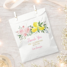 Lemon Citrus Pink Floral Vrijgezellenfeest Bedankzakje