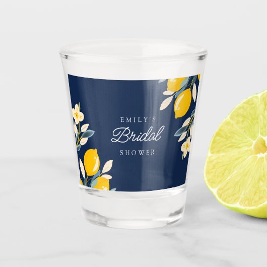 Lemon Citrus Positano Bruiloftsfeest Shot Glas (Voorkant)