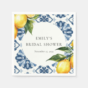 Lemon Citrus Positano Italiaanse Bruidsdouche Servet