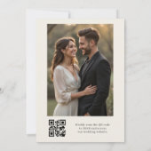 Lemon Citrus QR Code Photo Wedding Kaart (Achterkant)