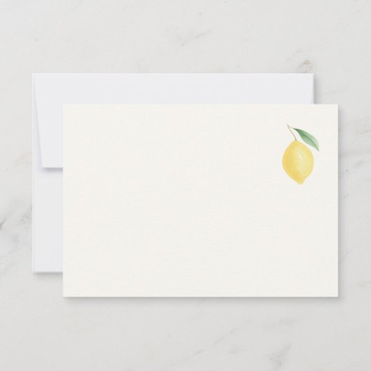 Lemon Citrus QR Code Wedding RSVP Card (Achterkant)
