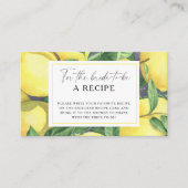 Lemon Citrus - Recipe voor de bruid Informatiekaartje (Voorkant)