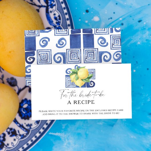 Lemon Citrus - Recipe voor de bruid Informatiekaartje