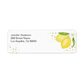 Lemon Citrus Return-adres Etiket (Voorkant)