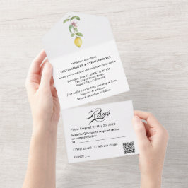 Lemon Citrus samen met RSVP Brunch Huwelijk All In One Uitnodiging