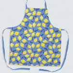 Lemon Citrus Schort<br><div class="desc">waterverf citroenpatroon op een blauwe achtergrond voor een zomeropname van visueel vitamine C. Originele kunst door Nic Squirrell.</div>