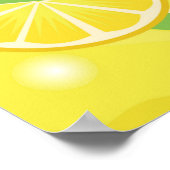 Lemon citrus seamless pattern background poster (Hoek)