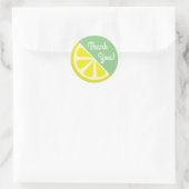 Lemon Citrus Slice Fruit 1e verjaardag Dank u Ronde Sticker (Tas)