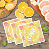 Lemon Citrus Slices Chill Party Servet