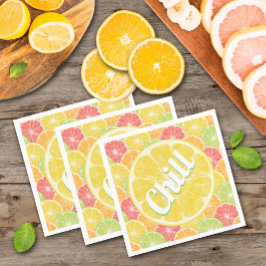 Lemon Citrus Slices Chill Party Servet
