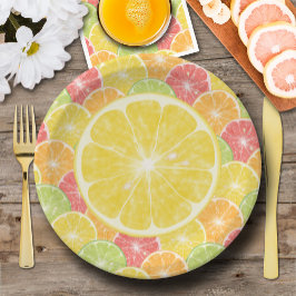 Lemon Citrus Slices Papieren Bordje