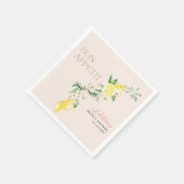 Lemon Citrus Soft Blush Main Squeeze Vrijgezellenf Servet (Hoek)