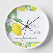 Lemon Citrus Specialized Kitchen Wall klok (Voorkant)