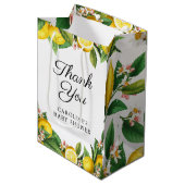 Lemon Citrus Summer Baby shower Medium Cadeauzakje (Voorkant Gekanteld)