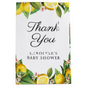 Lemon Citrus Summer Baby shower Medium Cadeauzakje (Voorkant)