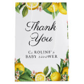 Lemon Citrus Summer Baby shower Medium Cadeauzakje (Achterkant)