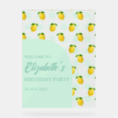 Lemon Citrus Summer Birthday Acryl Bord (Voorkant)