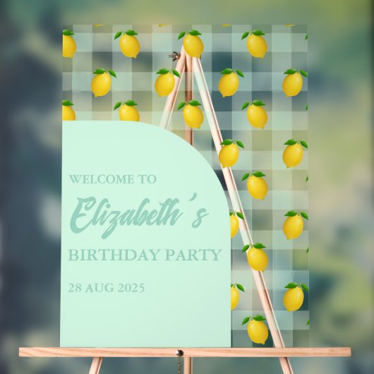 Lemon Citrus Summer Birthday Acryl Bord (Neutraal)
