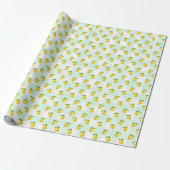 Lemon Citrus Summer Birthday Cadeaupapier (Uitgerold)
