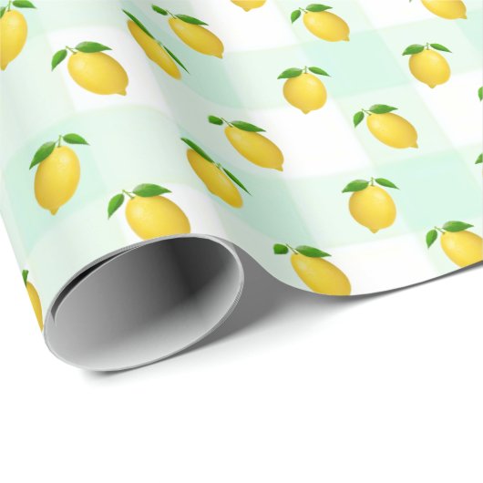 Lemon Citrus Summer Birthday Cadeaupapier (Rol Hoek)