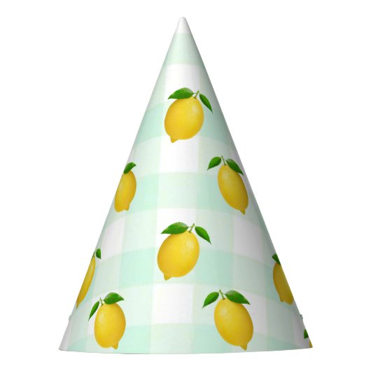 Lemon Citrus Summer Birthday Feesthoedjes (Voorkant)