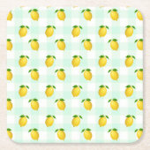 Lemon Citrus Summer Birthday Kartonnen Onderzetters (Voorkant)