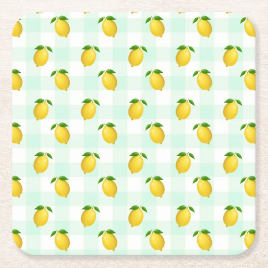 Lemon Citrus Summer Birthday Kartonnen Onderzetters (Voorkant)
