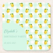 Lemon Citrus Summer Birthday Kartonnen Onderzetters (Voorkant)