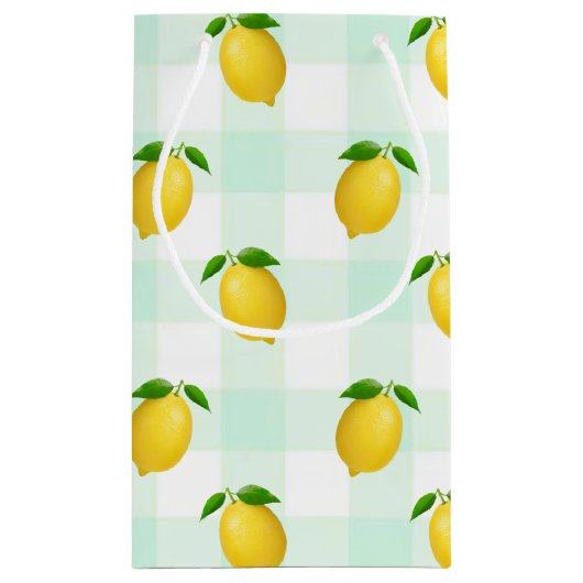 Lemon Citrus Summer Birthday Klein Cadeauzakje (Achterkant)