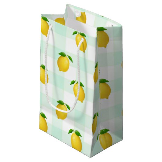 Lemon Citrus Summer Birthday Klein Cadeauzakje (Voorkant Gekanteld)