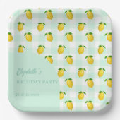 Lemon Citrus Summer Birthday Papieren Bordje (Voorkant)