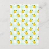 Lemon Citrus Summer Birthday Registry Informatiekaartje (Achterkant)