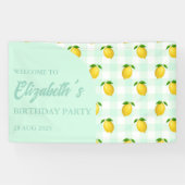 Lemon Citrus Summer Birthday Spandoek (Horizontaal)