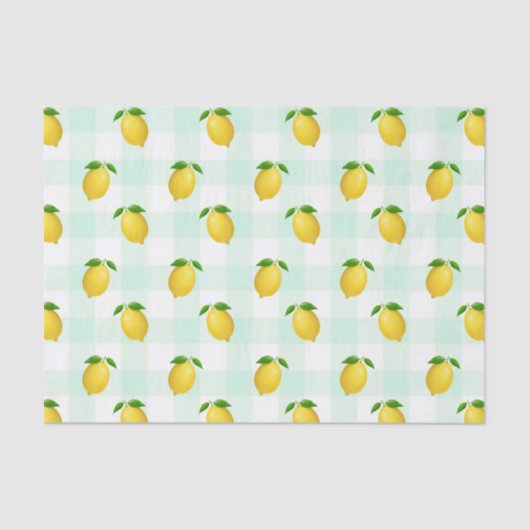 Lemon Citrus Summer Birthday Tissuepapier (Voorkant)