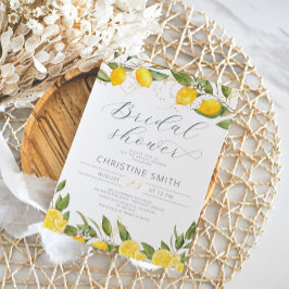 Lemon Citrus Summer Bridal Shower Kaart