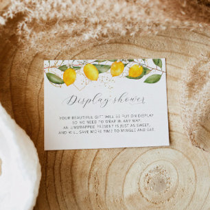 Lemon Citrus Summer Display Shower Baby shower Informatiekaartje