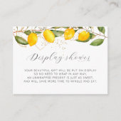 Lemon Citrus Summer Display Shower Vrijgezellenfee Informatiekaartje (Voorkant)