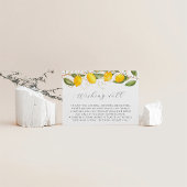Lemon Citrus Summer Wishing Well Baby shower Informatiekaartje