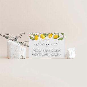 Lemon Citrus Summer Wishing Well Baby shower Informatiekaartje
