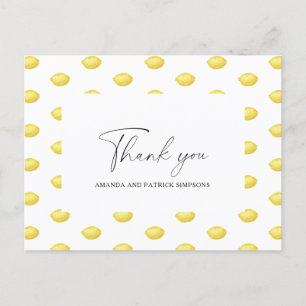 Lemon Citrus - Trouwkaart bedankje Briefkaart