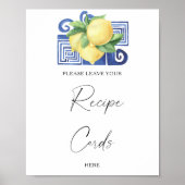 Lemon Citrus - Uw recept-kaart hier Poster (Voorkant)