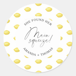 Lemon Citrus vond haar belangrijkste knijper Ronde Sticker