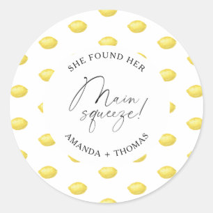 Lemon Citrus vond haar belangrijkste knijper Ronde Sticker